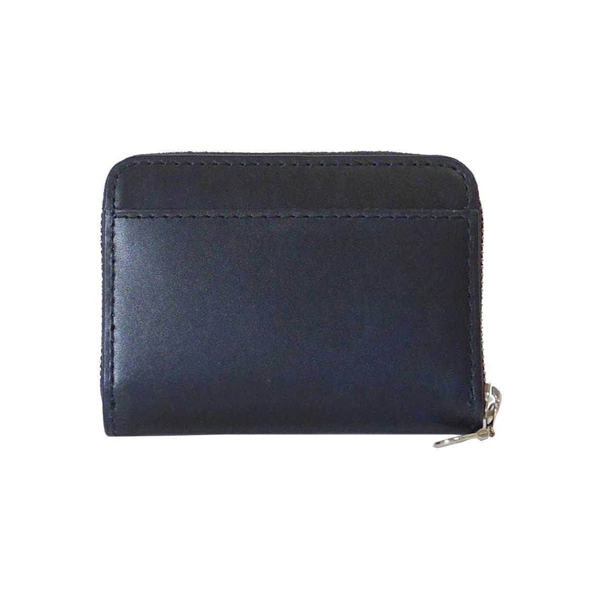 藍染レザー ラウンドファスナー小銭入れ