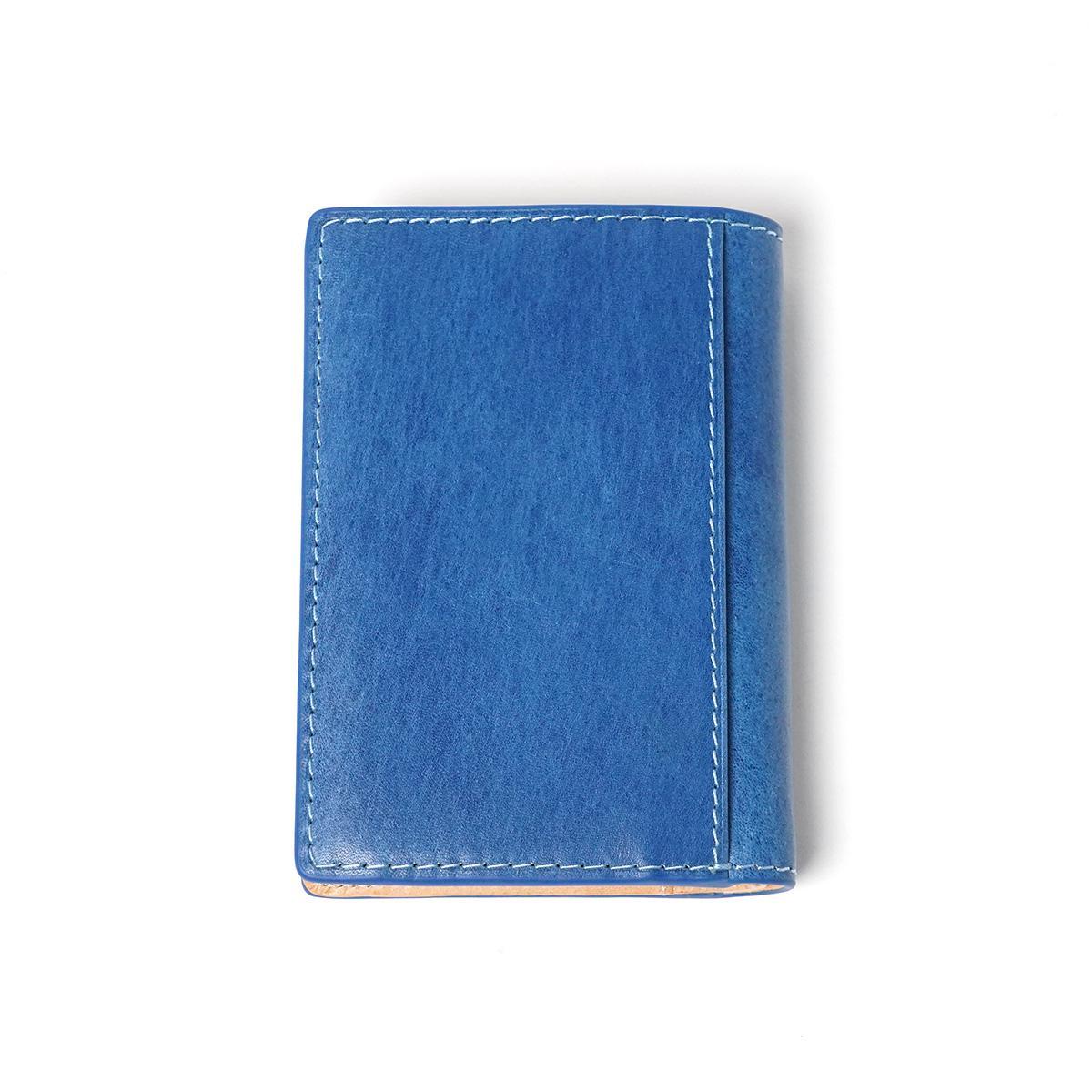 藍染めレザー ハーフ財布