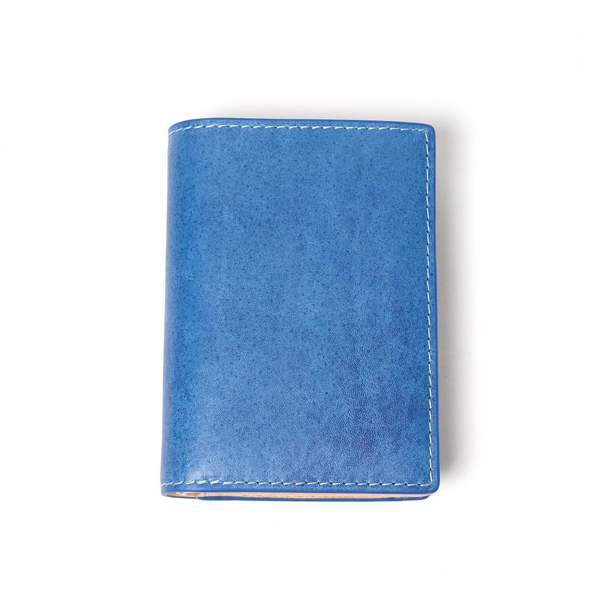 藍染めレザー ハーフ財布