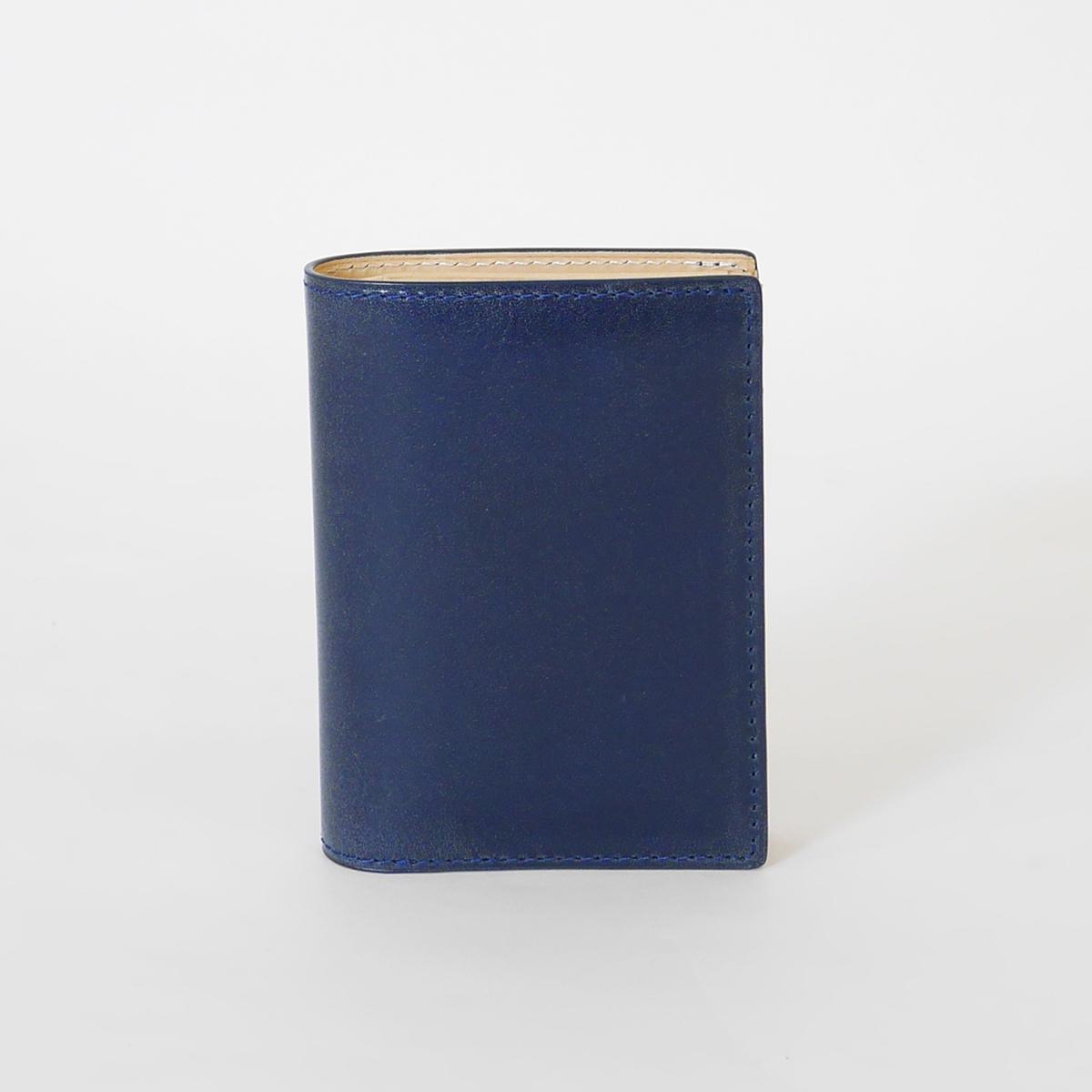 藍染めレザー ハーフ財布