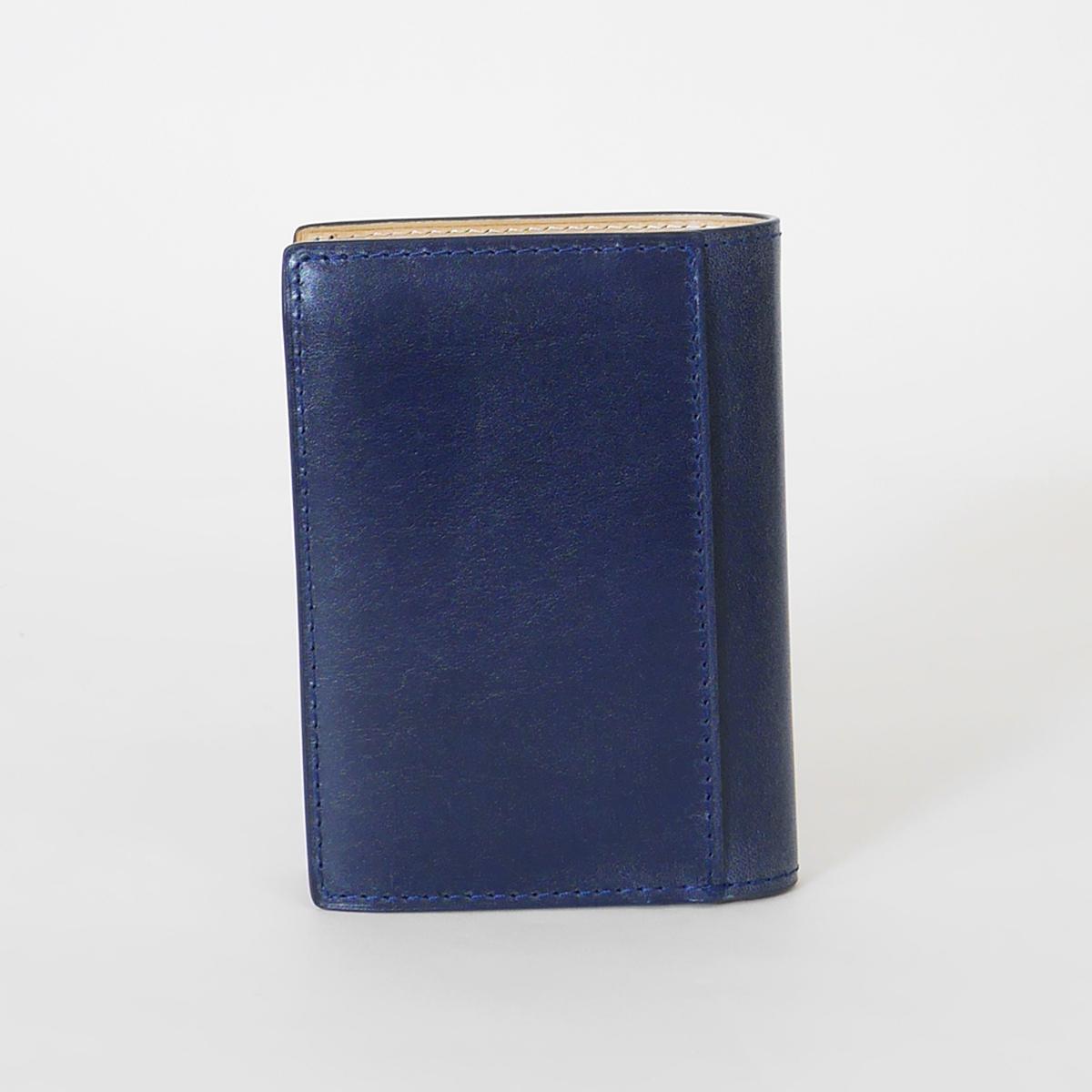 藍染めレザー ハーフ財布