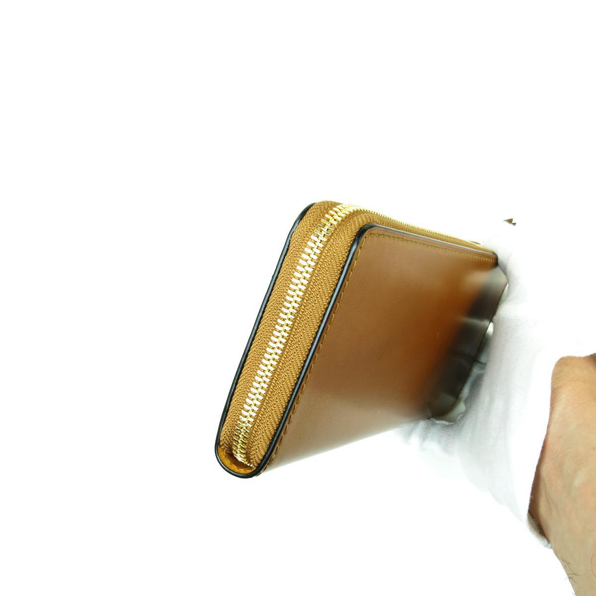 オイルコードバン　ラウンド束入れ