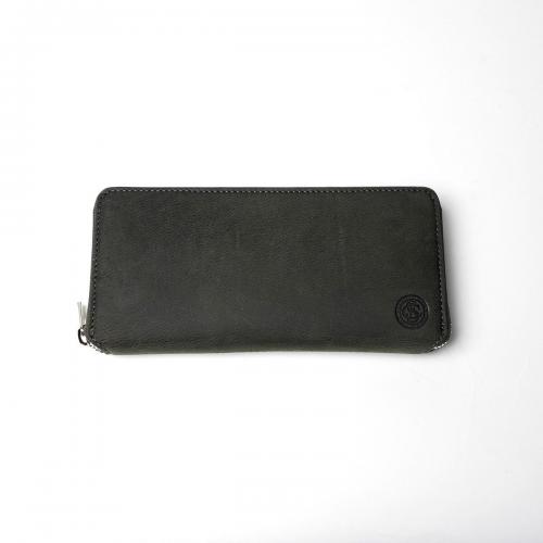 WAXED ELK Leather ラウンドファスナー 長財布