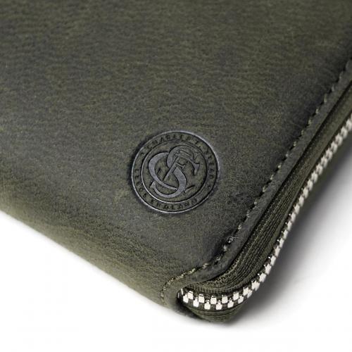 WAXED ELK Leather ラウンドファスナー 長財布