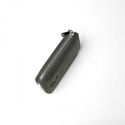 WAXED ELK Leather L字ファスナー ミドルウォレット