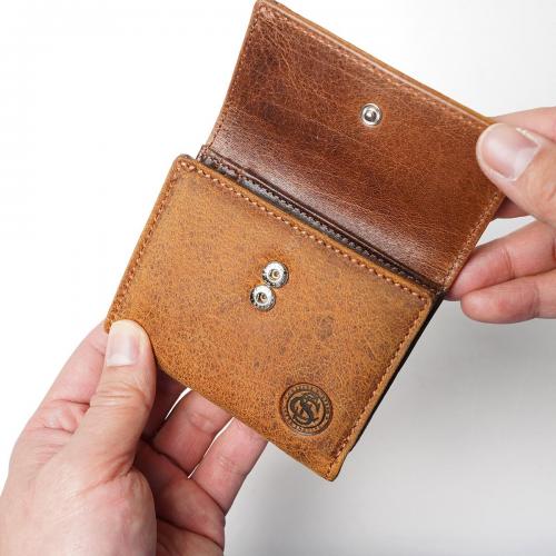 WAXED ELK Leather 三つ折り財布