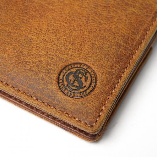 WAXED ELK Leather コンパクト 二つ折り札入れ