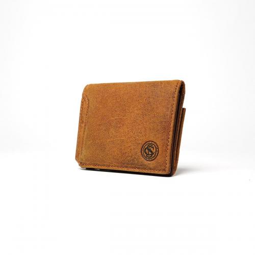 WAXED ELK Leather コンパクト 二つ折り札入れ