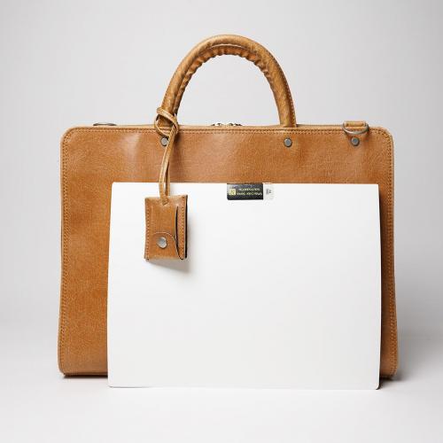 白化合皮 ビジネスブリーフ(M)【送料無料】