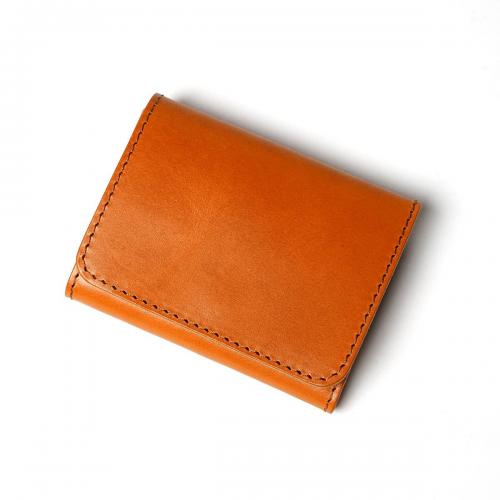 栃木レザー 二つ折りミニ財布