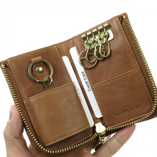 バフレザー L字ファスナー キーケース