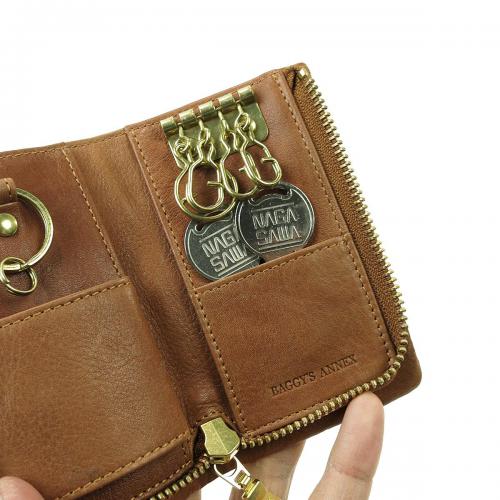 バフレザー L字ファスナー キーケース