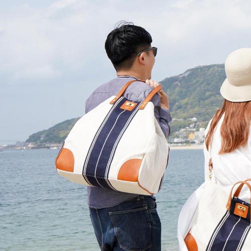 レーヨンリネンヘリンボーントートバッグ