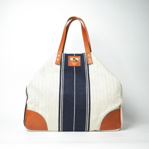 レーヨンリネンヘリンボーントートバッグ