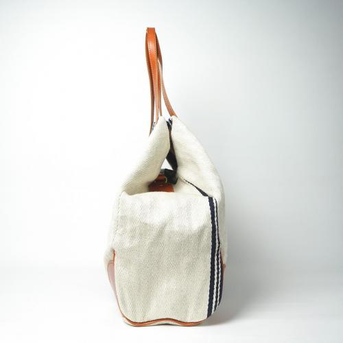 レーヨンリネンヘリンボーントートバッグ