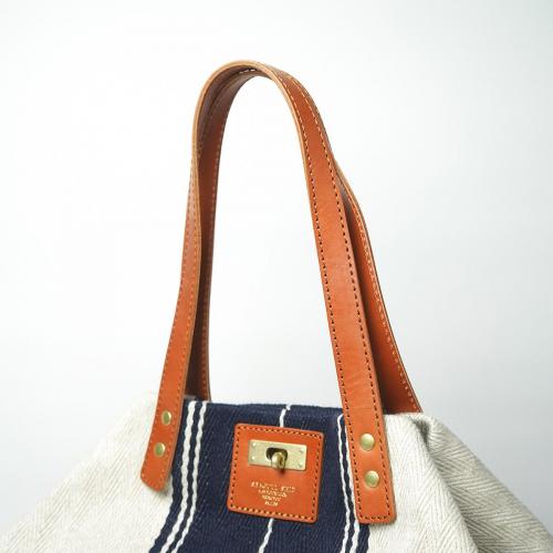 レーヨンリネンヘリンボーントートバッグ