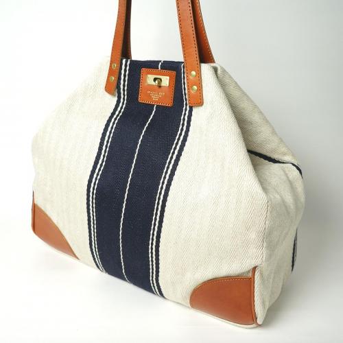 レーヨンリネンヘリンボーントートバッグ