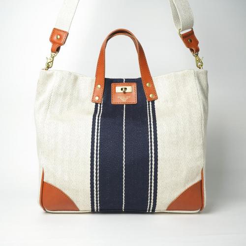 レーヨンリネンヘリンボーン トート＆ショルダーバッグ