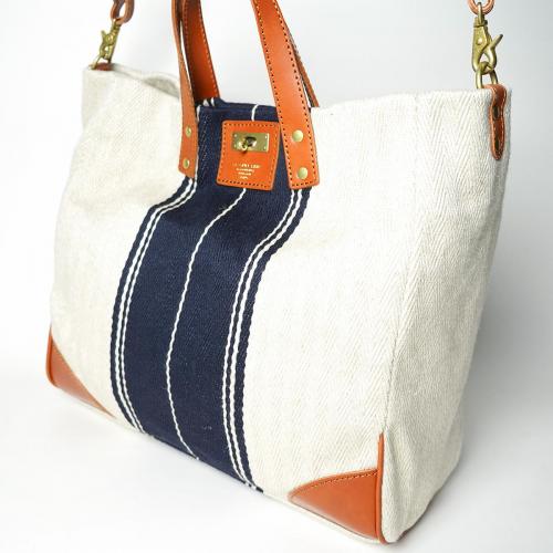 レーヨンリネンヘリンボーン トート＆ショルダーバッグ