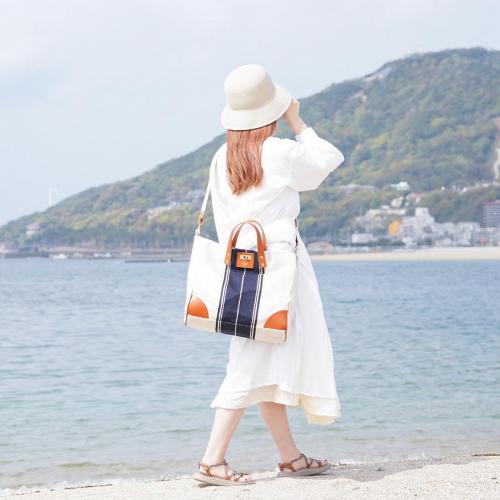 レーヨンリネンヘリンボーン トート＆ショルダーバッグ