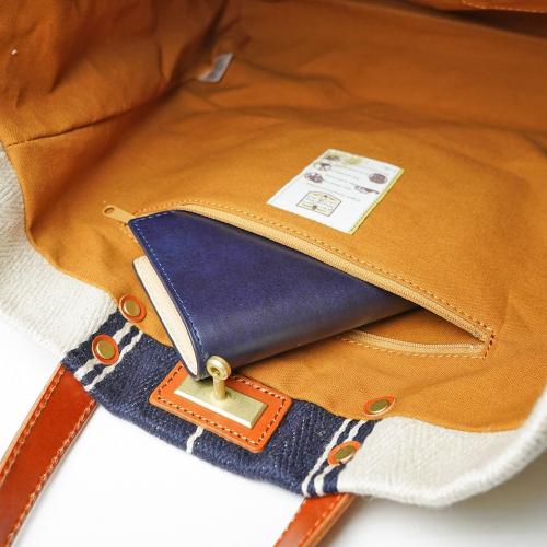 レーヨンリネンヘリンボーン トート＆ショルダーバッグ