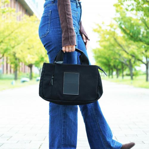 BLACK帆布　3層ミニトートバッグ