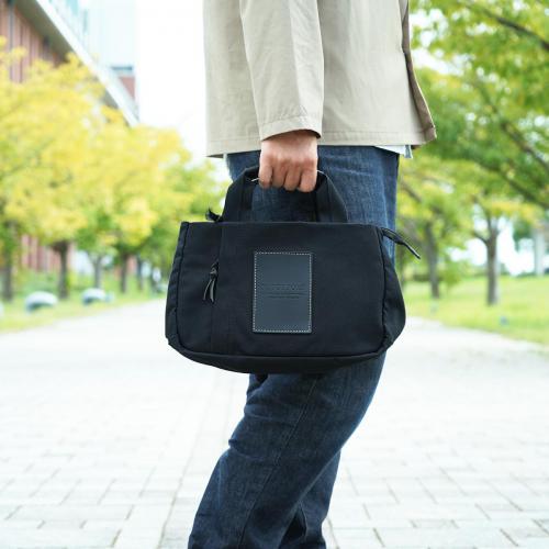 BLACK帆布　3層ミニトートバッグ