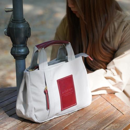 BLACK帆布　3層ミニトートバッグ