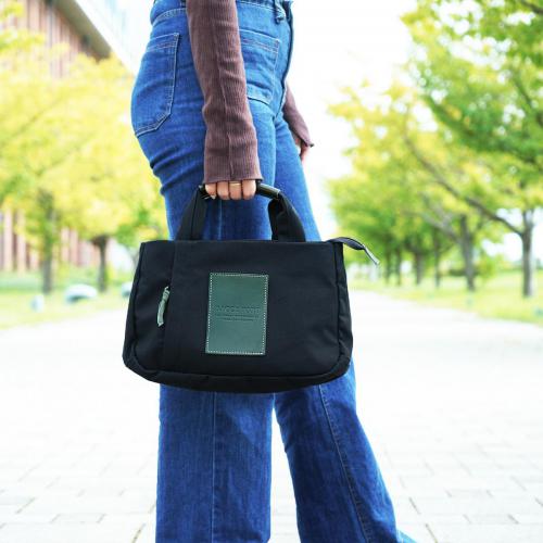 BLACK帆布　3層ミニトートバッグ