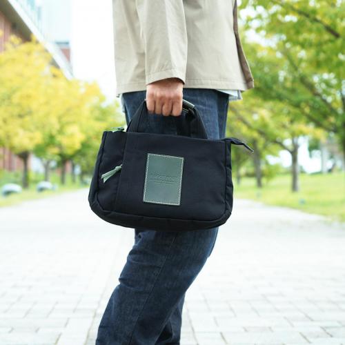 BLACK帆布　3層ミニトートバッグ