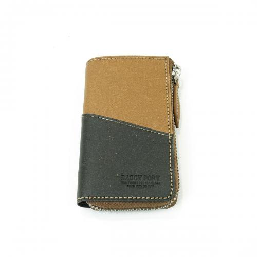 リサイクルレザー　L字ファスナー キーケース