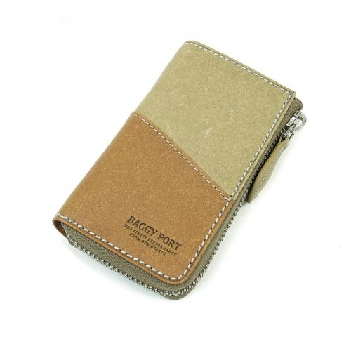 リサイクルレザー　L字ファスナー キーケース