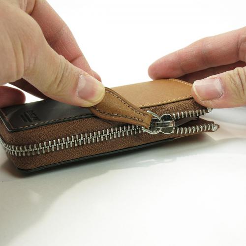 リサイクルレザー　L字ファスナー キーケース