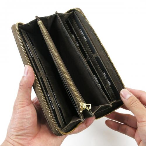 クーズーレザー　ラウンド束入れ