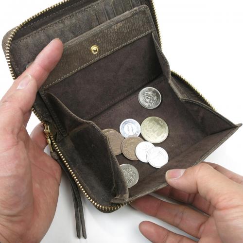 クードゥーレザー　ハーフウォレット