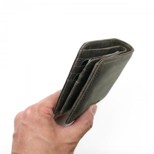 クーズーレザー　折り札入れ