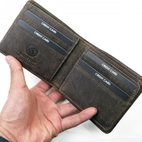 クーズーレザー　折り札入れ