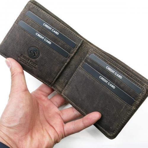 クーズーレザー　折り札入れ