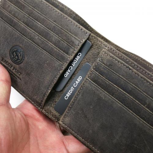 クーズーレザー　折り札入れ