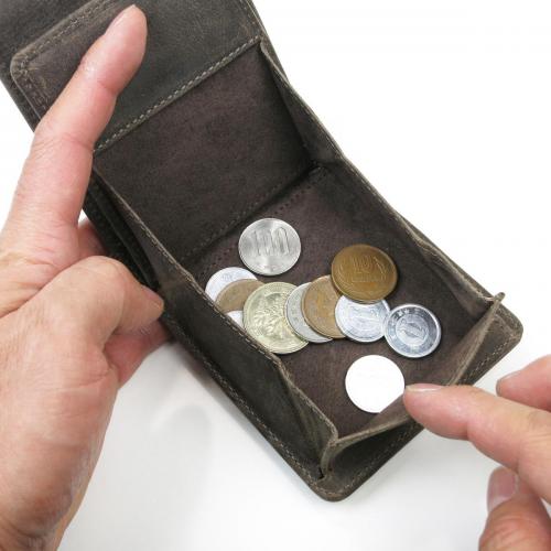 クーズーレザー　折り札入れ