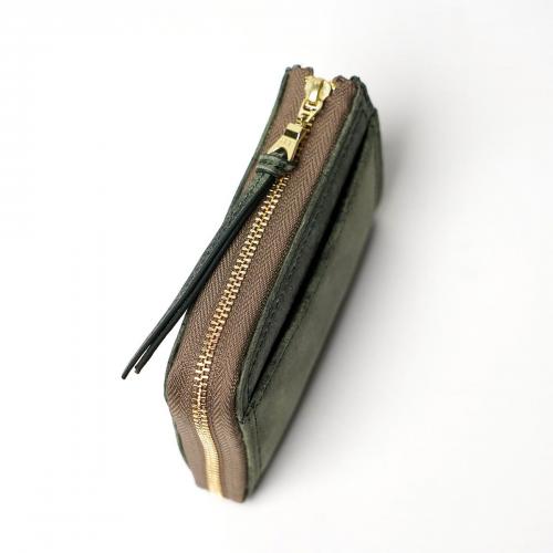 クードゥーレザー　L字ファスナー コンパクトウォレット