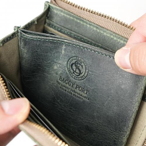 クードゥーレザー　L字ファスナー コンパクトウォレット