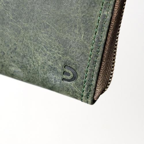 クードゥーレザー　L字ファスナー コンパクトウォレット