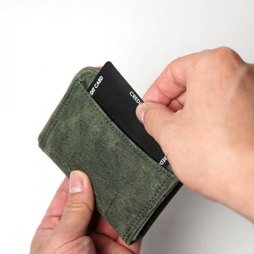 クードゥーレザー　L字ファスナー コンパクトウォレット