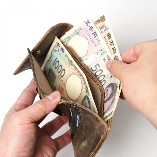 クードゥーレザー コンパクトウオレット