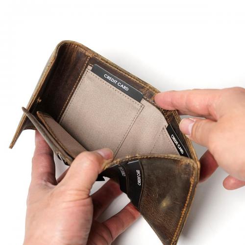 クードゥーレザー コンパクトウオレット