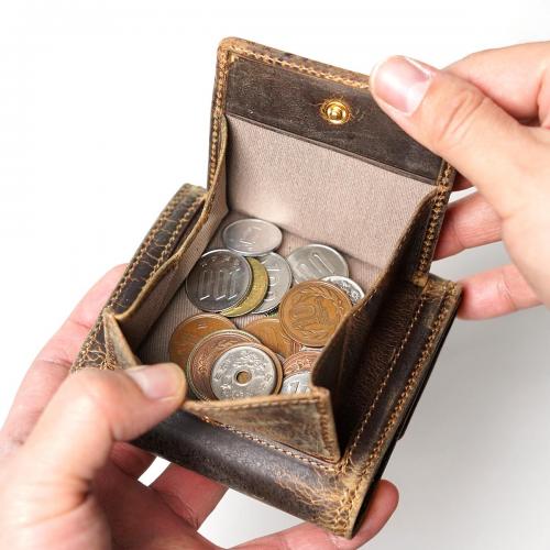 クードゥーレザー コンパクトウオレット