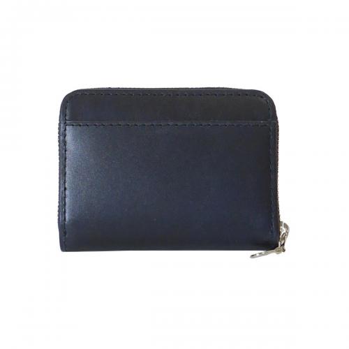 藍染レザー ラウンドファスナー小銭入れ