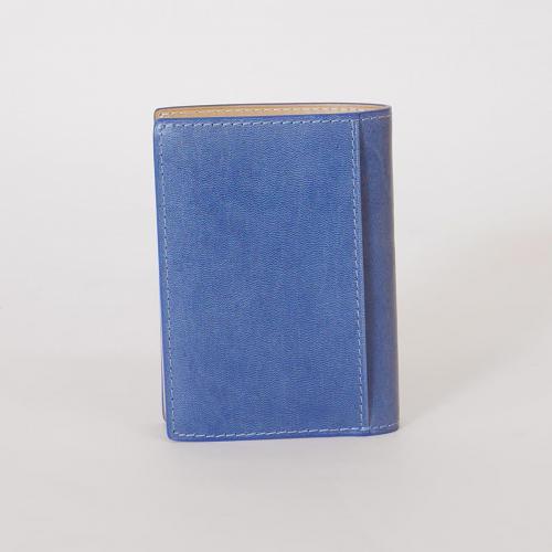 藍染めレザー ハーフ財布