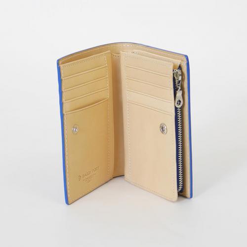 藍染めレザー ハーフ財布